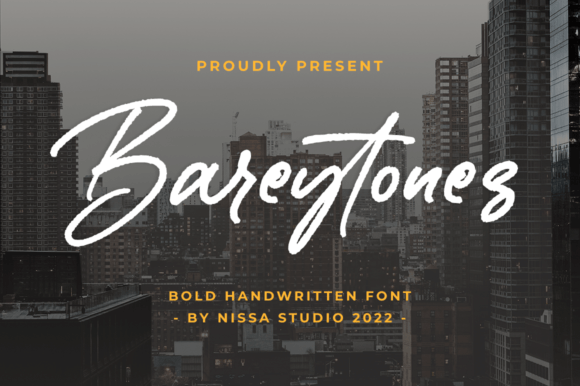 Bareytones: A Brushstroke Font for Editorial Design