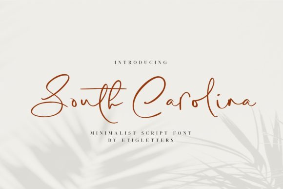 South Carolina Font – Elegant Script for Crafters